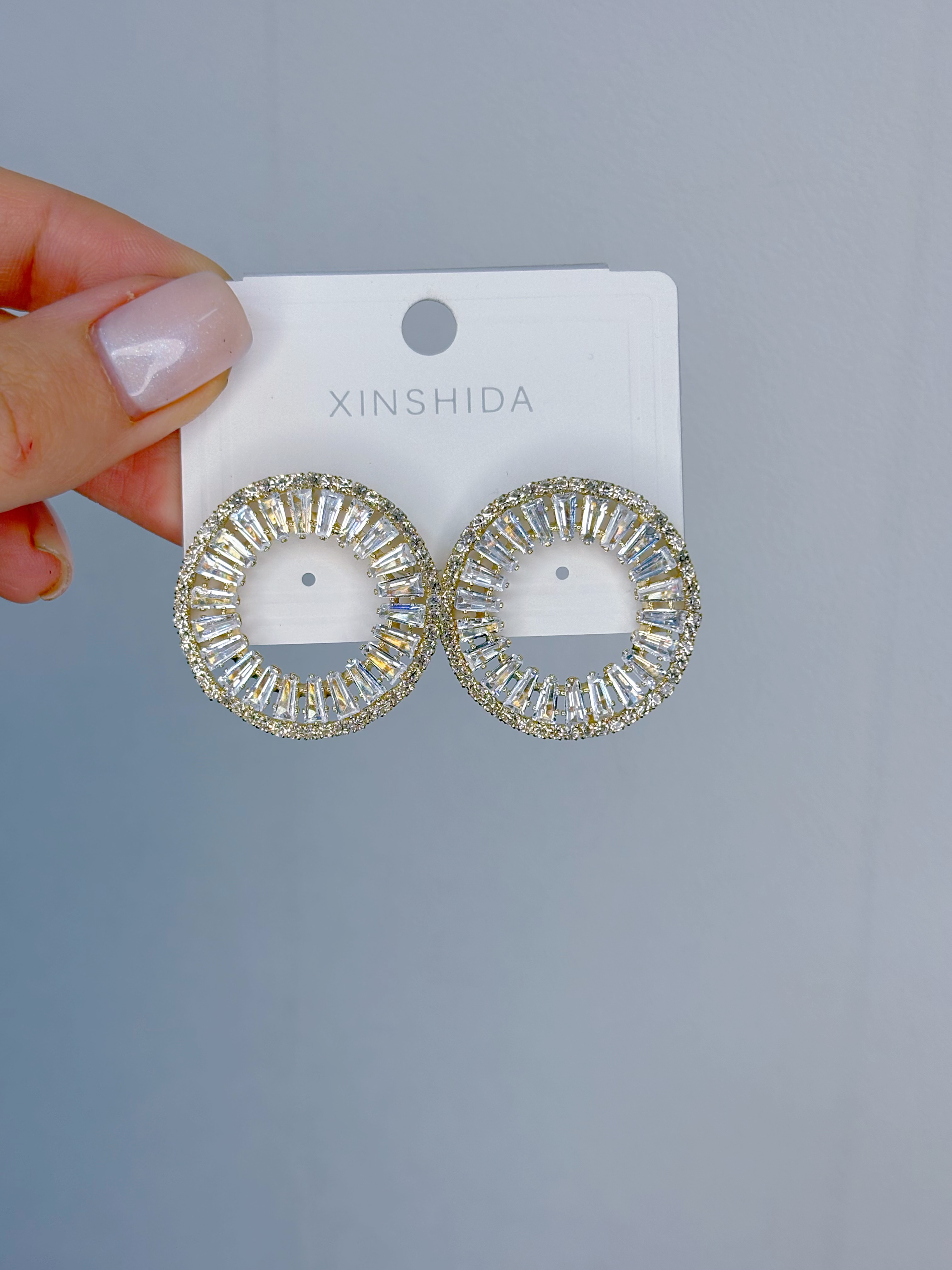 گوشواره جواهری مجلسی طلایی