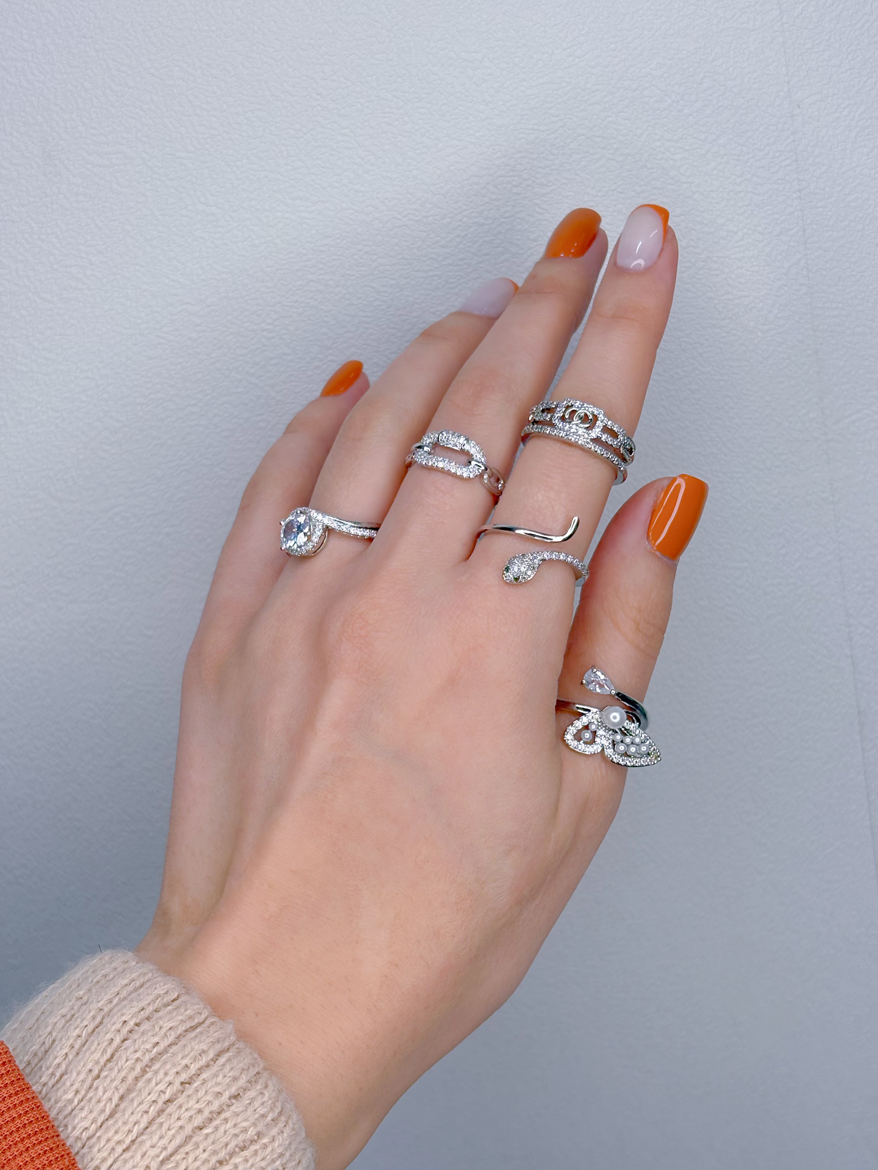 انگشتر جواهری فری سایز رنگ ثابت استیل