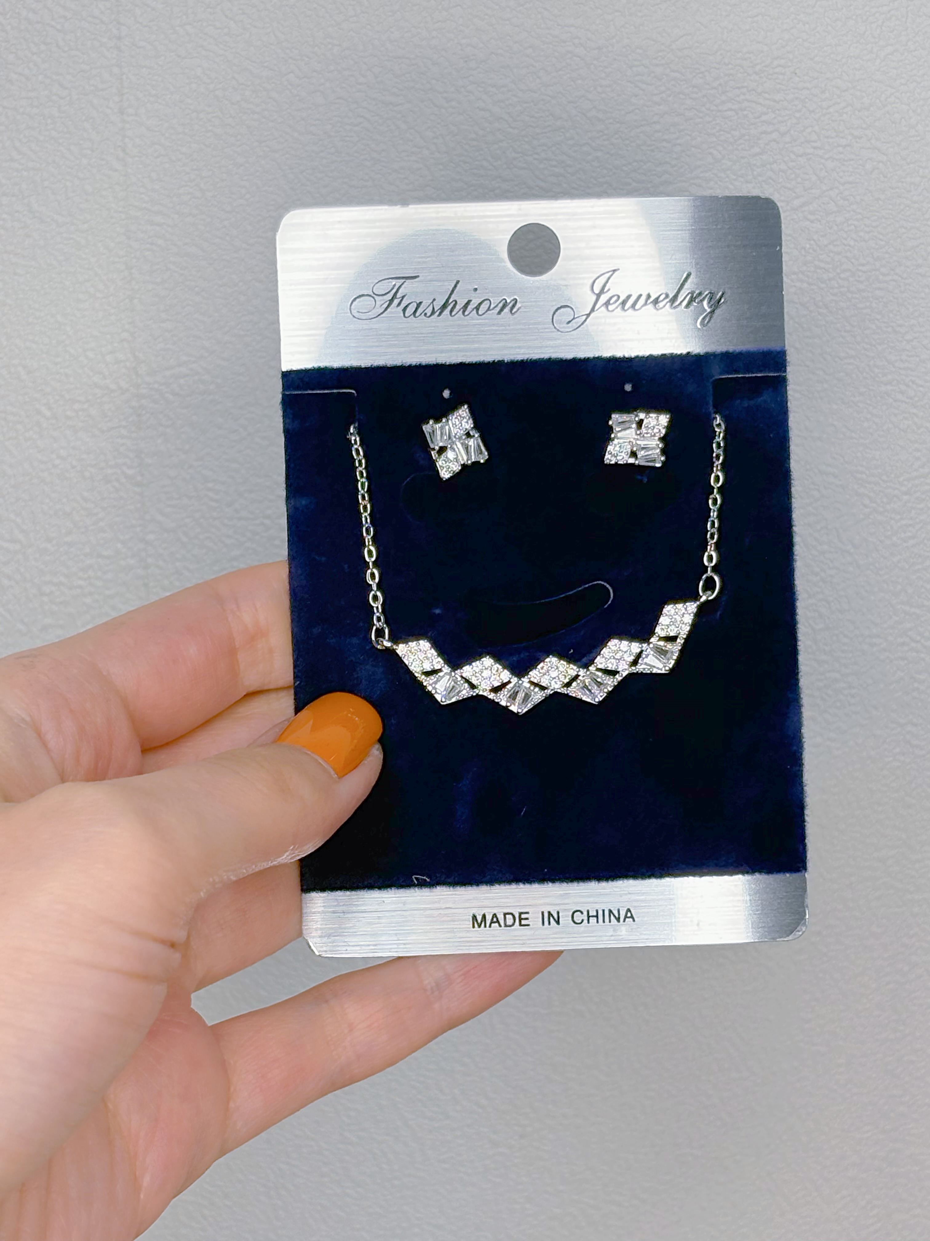 نیم ست جواهری مجلسی استیل رنگ ثابت